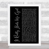 The Carstairs It Really Hurts Me Girl Black Script Song Lyric Print
