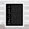 Jason Donovan Nothing Can Divide Us Black Script Song Lyric Print