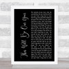 The Zombies This Will Be Our Year Black Script Song Lyric Print
