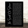 Simon & Garfunkel The Sound Of Silence Black Script Song Lyric Print