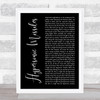 Sam Fender Hypersonic Missiles Black Script Song Lyric Print