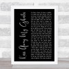 Creed Fisher Kiss Away My Ghosts Black Script Song Lyric Print