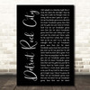 Kiss Detroit Rock City Black Script Song Lyric Print