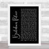 Grateful Dead Brokedown Palace Black Script Song Lyric Print