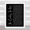 Tim McGraw The Cowboy In Me Black Script Song Lyric Print