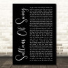 Dire Straits Sultans Of Swing Black Script Song Lyric Print