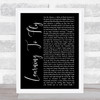 Pink Floyd Learning To Fly Black Script Song Lyric Print