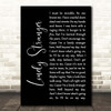 Eric Clapton Lonely Stranger Black Script Song Lyric Print