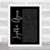 Janet Jackson Together Again Black Script Song Lyric Print