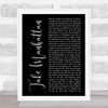 Soul Asylum Take Manhattan Black Script Song Lyric Print