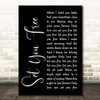 N Trance Set You Free Black Script Song Lyric Print