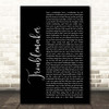 Olly Murs Troublemaker Black Script Song Lyric Print