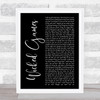 The Weeknd Wicked Games Black Script Song Lyric Print