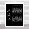 Collin Raye In This Life Black Script Song Lyric Print