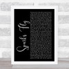 Taylor Swift Sparks Fly Black Script Song Lyric Print