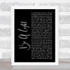 Thomas Rhett Be A Light Black Script Song Lyric Print