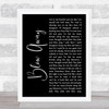 Staind Blow Away Black Script Song Lyric Print