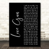 Kiss Love Gun Black Script Song Lyric Print