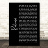 Nicole C Mullen Redeemer Black Script Song Lyric Print