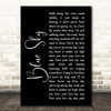 The Allman Brothers Band Blue Sky Black Script Song Lyric Print