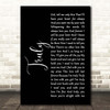 Lionel Richie Truly Black Script Song Lyric Print