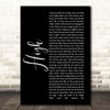 5 Seconds Of Summer High Black Script Song Lyric Print