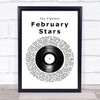 Foo Fighters February Stars Vinyl Record Song Lyric Quote Print