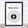 Gabbie Hanna Monster Vinyl Record Song Lyric Quote Print