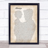 Bon Jovi Always Father & Child Song Lyric Print