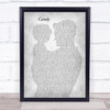 Robbie Williams Candy Father & Child Grey Song Lyric Print