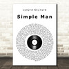 Lynyrd Skynyrd Simple Man Vinyl Record Song Lyric Quote Print