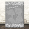 Becky Hill I Could Get Used To This Grey Burlap & Lace Song Lyric Print