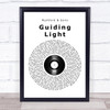 Mumford & Sons Guiding Light Vinyl Record Song Lyric Quote Print