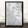 Bob Dylan Don't Think Twice, It's All Right Grey Man Lady Dancing Song Lyric Print