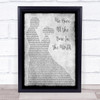 Louis Armstrong We Have All The Time In The World Grey Man Lady Dancing Song Lyric Print
