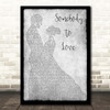 Queen Somebody To Love Grey Man Lady Dancing Song Lyric Print