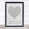 U2 Sometimes You Can't Make It On Your Own Grey Heart Song Lyric Print
