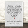 The Stylistics Can't Give You Anything (But My Love) Grey Heart Song Lyric Print
