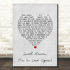 Barry Manilow Sweet Heaven (I'm In Love Again) Grey Heart Song Lyric Print