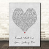 Tom Grennan Found What I've Been Looking For Grey Heart Song Lyric Print