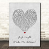 Sugarland Just Might (Make Me Believe) Grey Heart Song Lyric Print