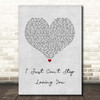 Michael Jackson I Just Can't Stop Loving You Grey Heart Song Lyric Print