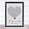 Ocean Colour Scene The Day We Caught The Train Grey Heart Song Lyric Print