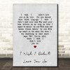 Willie Nelson I Wish I Didn't Love You So Grey Heart Song Lyric Print