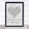 The Stylistics You Make Me Feel Brand New Grey Heart Song Lyric Print