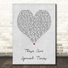 Celine Dion These Are Special Times Grey Heart Song Lyric Print