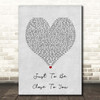 Commodores Just To Be Close To You Grey Heart Song Lyric Print