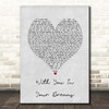 Hanson With You In Your Dreams Grey Heart Song Lyric Print