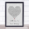 Hanson With You In Your Dreams Grey Heart Song Lyric Print