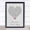 Kid Rock Blue Jeans And A Rosary Grey Heart Song Lyric Print